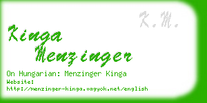 kinga menzinger business card